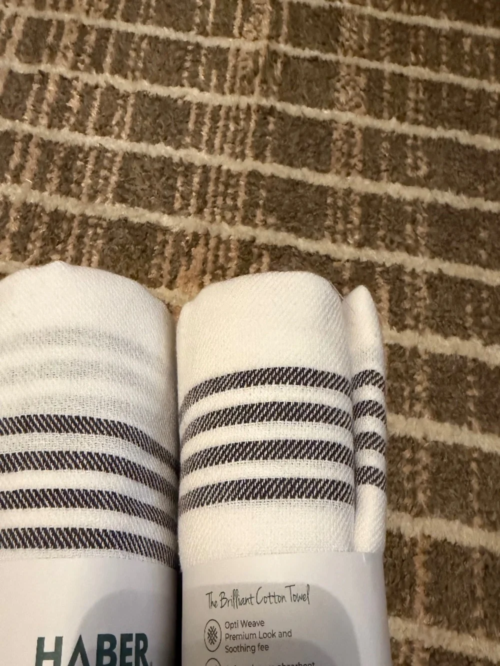2 NWT Haber 100% cotton towels